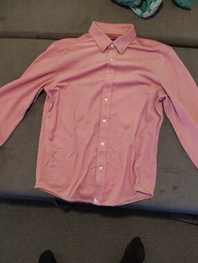 UNTUCKit Men's Button-Down Shirt in Light Pink
